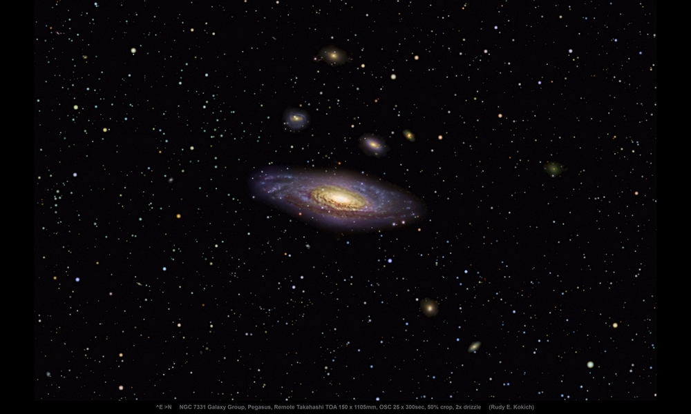 NGC 7331, Deer Lick Galaxy Group, Pegasus | Rudy Kokich on Flickr