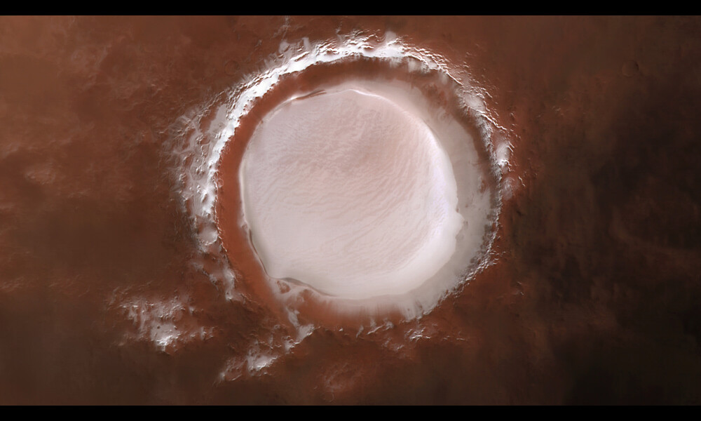 Mars - Korolev Crater - ESA Mars Express | Andrea Luck on flickr